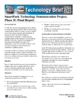 SmartPark Technology Demonstration Project Phase II Final Report Technology Brief