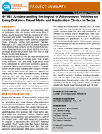 Understanding the Impact of Autonomous Vehicles on LongDistance Passenger and Freight Travel in Texas Project Summary