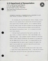 Statement by Secretary of Transportation Neil Goldschmidt at White House Swearing In Ceremony