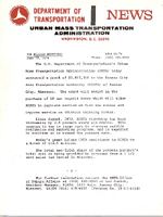 Department of Transportation News Urban Mass Transportation Administration UMTA 8574