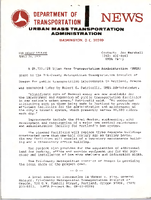 Department of Transportation News Urban Mass Transportation Administration UMTA 7643