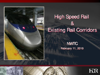 High Speed Rail  Existing Rail Corridors