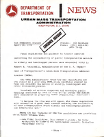 Department of Transportation News Urban Mass Transportation Administration UMTA 7642