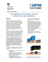 Low ground clearance vehicle detection and warning