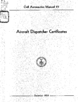 CAM 27 Aircraft Dispatcher Certificates 1954