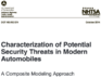 Characterization of potential security threats in modern automobiles a composite modeling approach