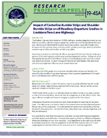 Impact of Centerline Rumble Strips and Shoulder Rumble Strips on all Roadway Departure Crashes in Louisiana TwoLane Highways Research Project Capsule