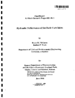 Hydraulic Performance of SetBack Curb Inlets
