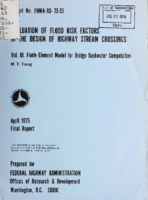 Evaluation of flood risk factors in the design of highway stream crossings  V3 Finite element model for bridge backwater computation