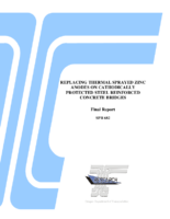 Replacing thermal sprayed zinc anodes on cathodically protected steel reinforced concrete bridges