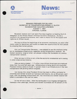 Secretary of Transportation Rodney Slater Speeches August 1997