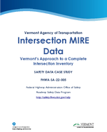 Intersection MIRE Data Vermonts Approach to a Complete Intersection Inventory