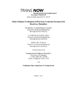Finite Element Evaluation of Pervious Concrete Pavement for Roadway Shoulders