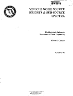 Vehicle noise source heights  subsource spectra