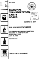 Interstate Commerce Commision Report of the Accident  Investigation Occuring on the AMTRAK TRAIN GIBSON CA