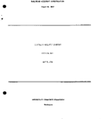 Interstate Commerce Commision Report of the Accident  Investigation Occuring on the SOUTHERN DEPAUW IN