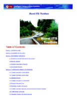 Rural ITS toolbox