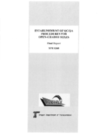 Establishment of QCQA procedures for opengraded mixes  final report