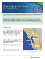 Metropolitan Transportation Commission San Francisco Bay area  developing regional objectives and performance measures to improve system operations