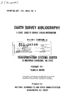 Earth Survey Bibliography a KWIC Index of Remote Sensing Information