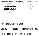 AC 12017 Handbook for Maintenance Control by Reliability Methods