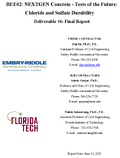 NEXTGEN Concrete  Tests of the Future Chloride and Sulfate Durability