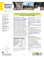 Pedestrian  Bike Forum Newsletter Volume 87 Fall 2023