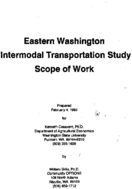 Eastern Washington Intermodal Transportation Study Scope of Work