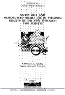 Safety belt and motorcycle helmet use in Virginia  results of the 1992 through 1995 surveys