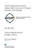 Federal Highway Administration Highway Safety Improvement Program Evaluation Peer Exchange