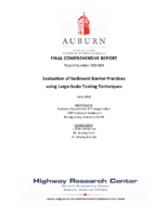 Evaluation of Sediment Barrier Practices Using LargeScale Testing Techniques