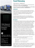 FHWA Research and Technology Evaluation TechBrief Truck Platooning