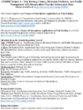 Impact of Smartphone Applications on Trip Routing supporting datasets