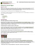 Human Environment Digest March 9 2017