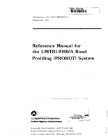 Reference Manual for the UMTRIFHWA Road Profiling PRORUT System