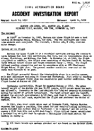 Investigation of Aircraft Accident EASTERN AIRLINES MASSENA NY 19571114