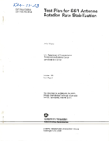 Test Plan for SSR Antenna Rotation Rate Stabilization