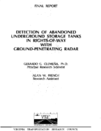 Detection of Abandoned Underground Storage Tanks in RightsofWay with GroundPenetrating Radar