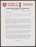 NHTSA News Releases JanuaryMarch 1975