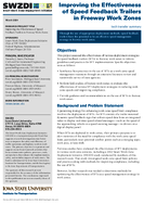 Improving the Effectiveness of Speed Feedback Trailers in Freeway Work Zones Summary