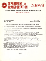 Department of Transportation News Urban Mass Transportation Administration DOT 6669