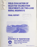 Field evaluation of selected delineation treatments on twolane rural highways