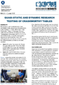 QuasiStatic and Dynamic Research Testing of Crashworthy Tables Research Results