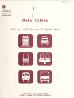 Data Tables For the 1992 Section 15 Report Year