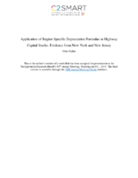 Application of Region Specific Depreciation Formulas in Highway Capital Stocks Evidence from New York and New Jersey