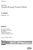 Variable Dynamic Testbed Vehicle Safety Plan