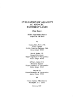 Evaluation of adjacent AC and CRC pavement lanes  final report