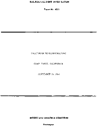 Interstate Commerce Commision Report of the Accident  Investigation Occuring on the CALIFORNIA WESTERN COMP THREE NEAR FORT BRAGG CA