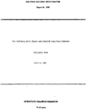 Interstate Commerce Commision Report of the Accident  Investigation Occuring on the CHICAGO ROCK ISLAND AND PACIFIC RAILROAD COMPANY STILLIONS AR