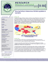 Ensuring Safety in Autonomous Vehicle Legislation in Louisiana Research Project Capsule